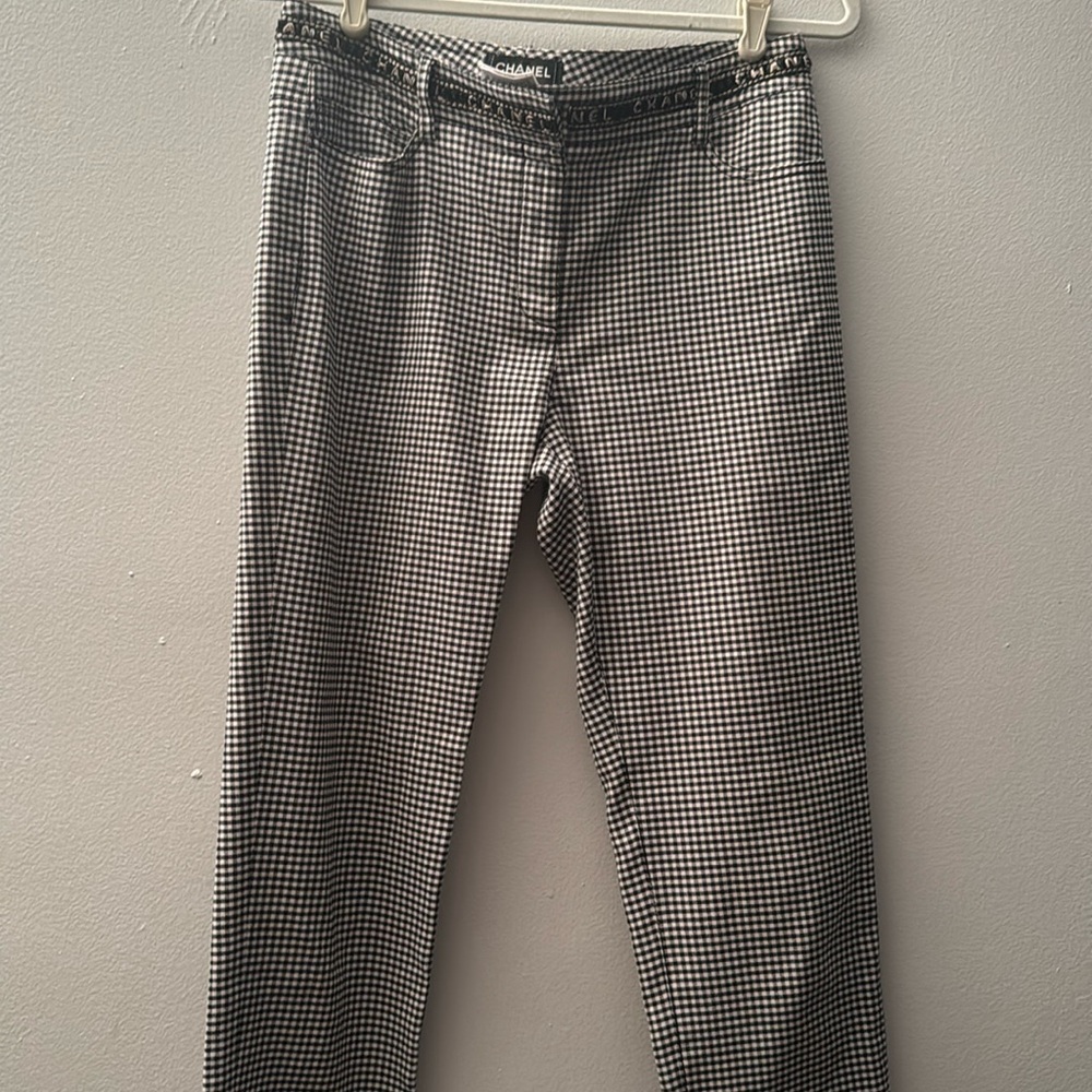 SALE‼️CHANEL Gingham Trousers size 42